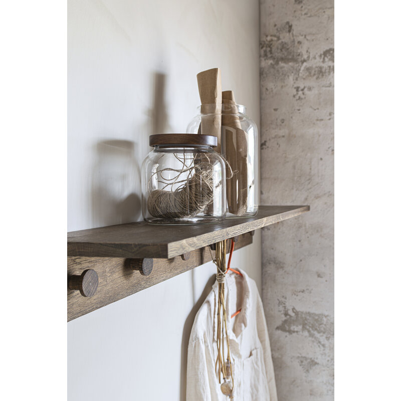 Mette Ditmer-collectie SHOWCASE houten wandrek Donker geolied