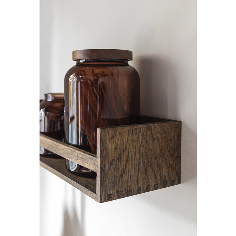 Mette Ditmer-collectie SHOWCASE wandplank Donker geolied