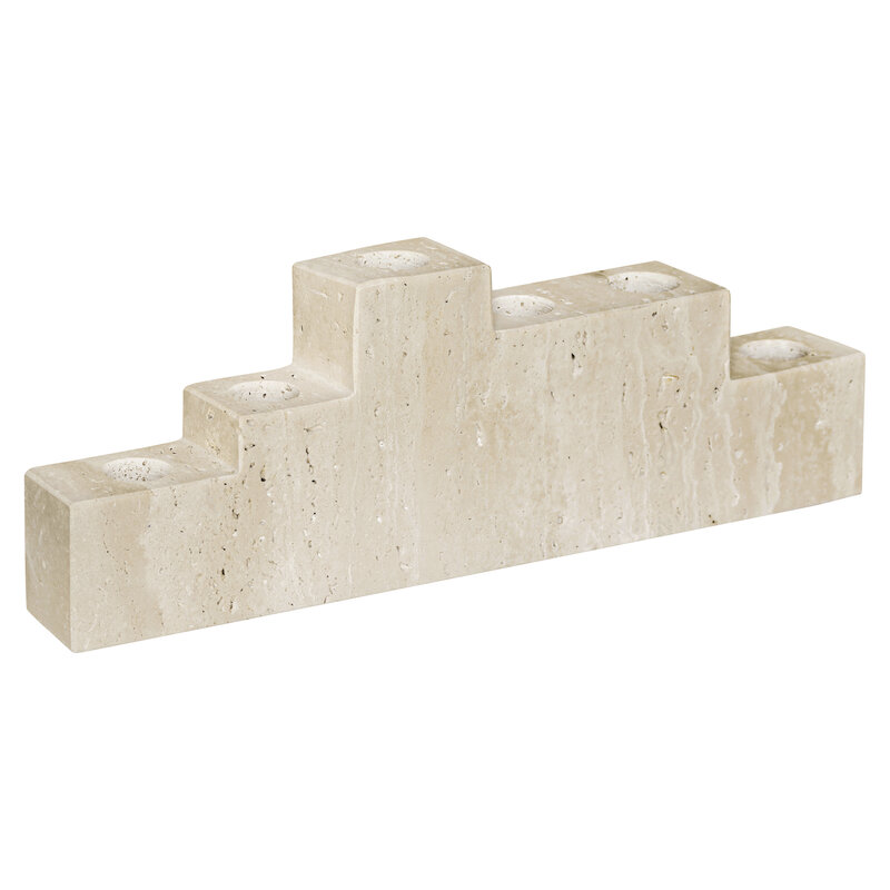 Mette Ditmer-collectie STEP six candleholder Linen