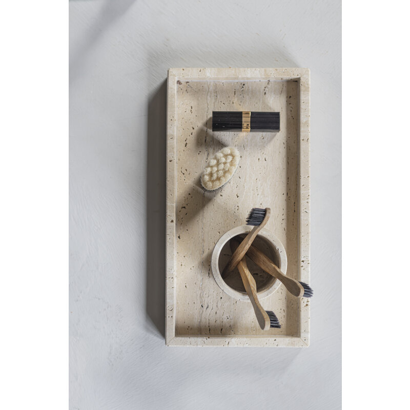 Mette Ditmer-collectie TRAVERTINE deco tray Linen