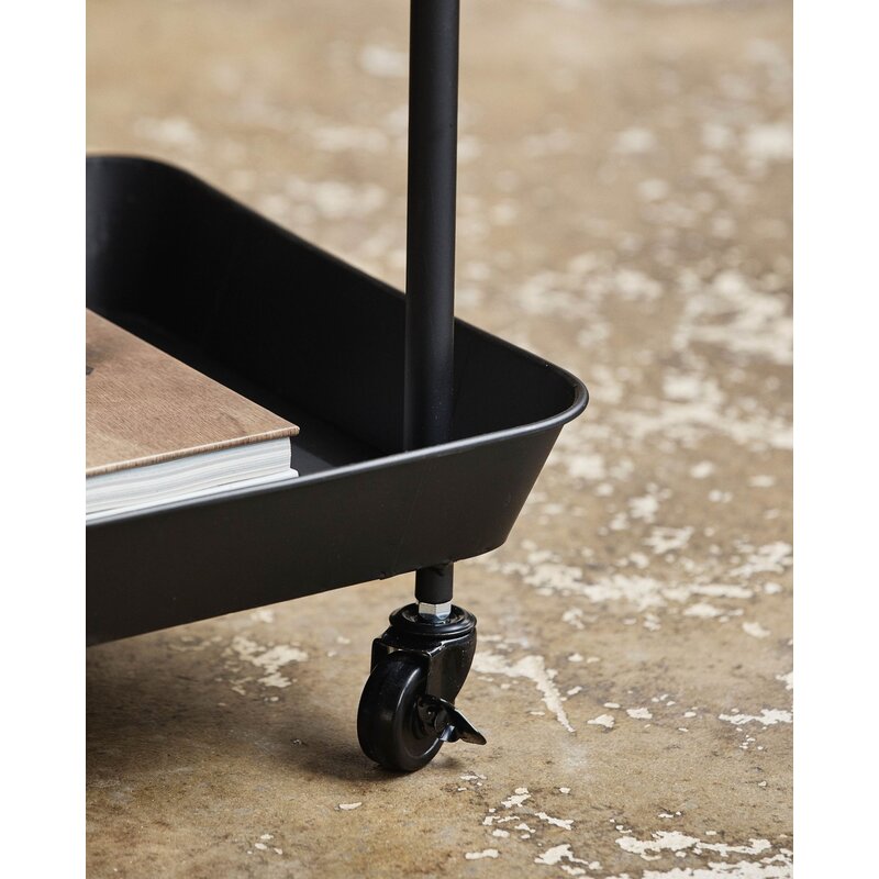Nordal-collectie FULDA Iron trolley on wheels - black