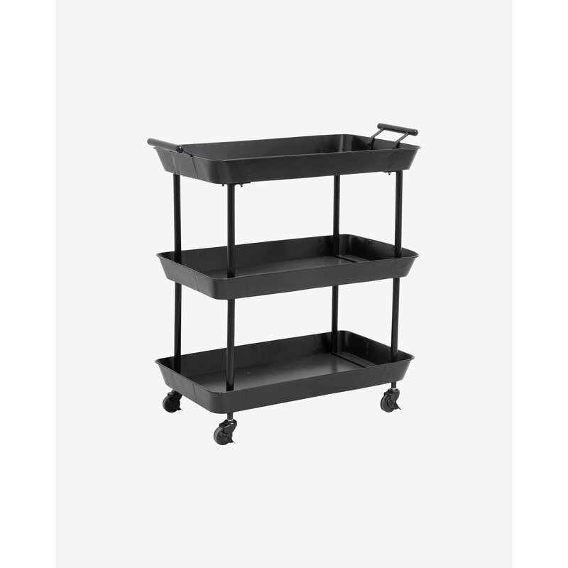Nordal-collectie FULDA Iron trolley on wheels - black