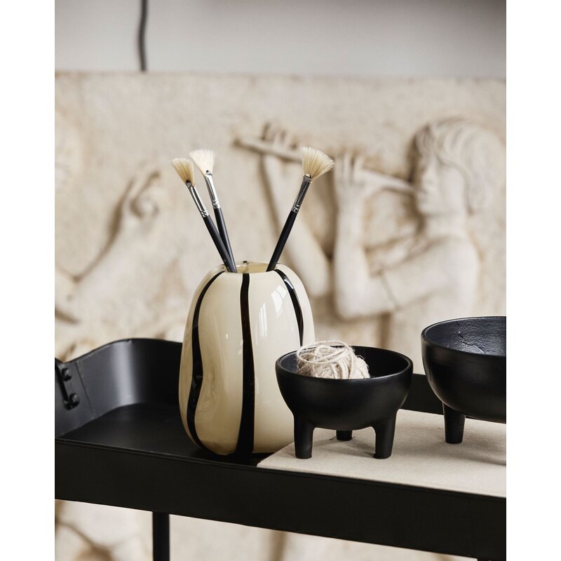 Nordal-collectie FULDA Iron trolley on wheels - black