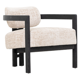 MUST Living Loungestoel Kelly zwart