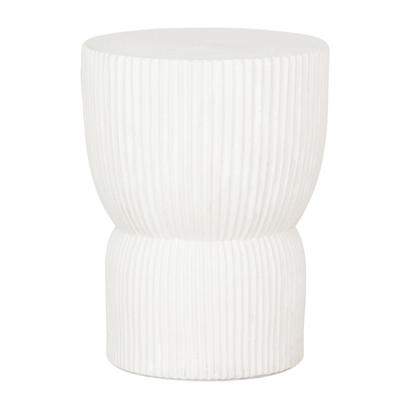 MUST Living-collectie Kruk Fluted wit
