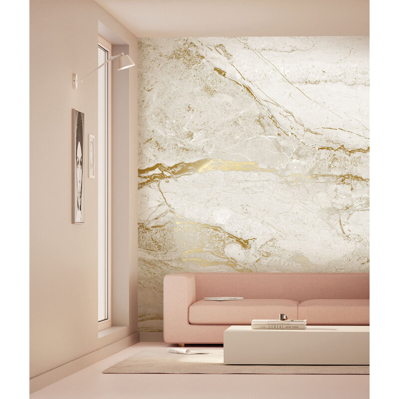 KEK Amsterdam-collectie Wallpaper Frans Uyterlinde - Marble, white (8 sheets)