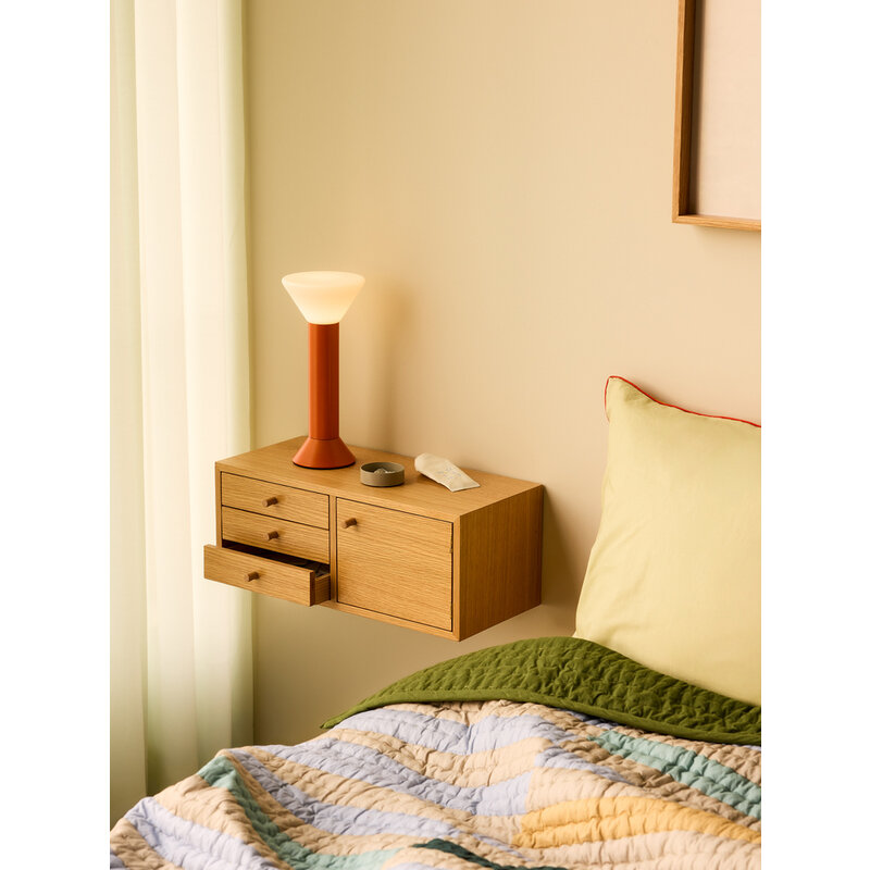 Hübsch-collectie Flash draagbare lamp metallic oranje