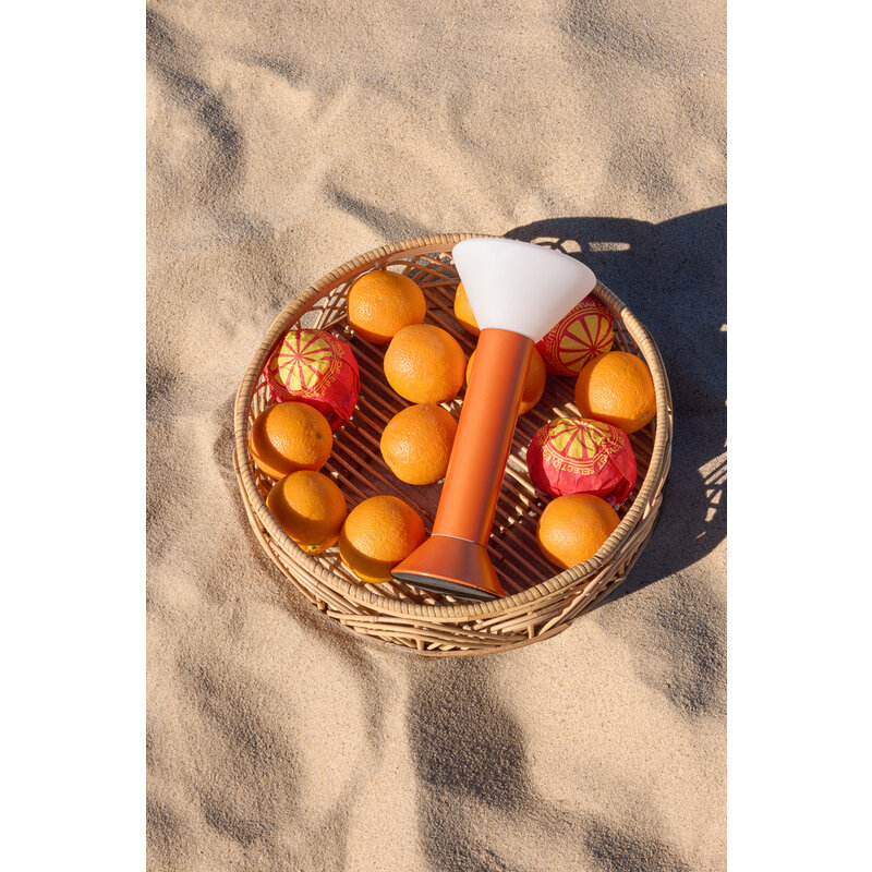 Hübsch-collectie Flash draagbare lamp metallic oranje