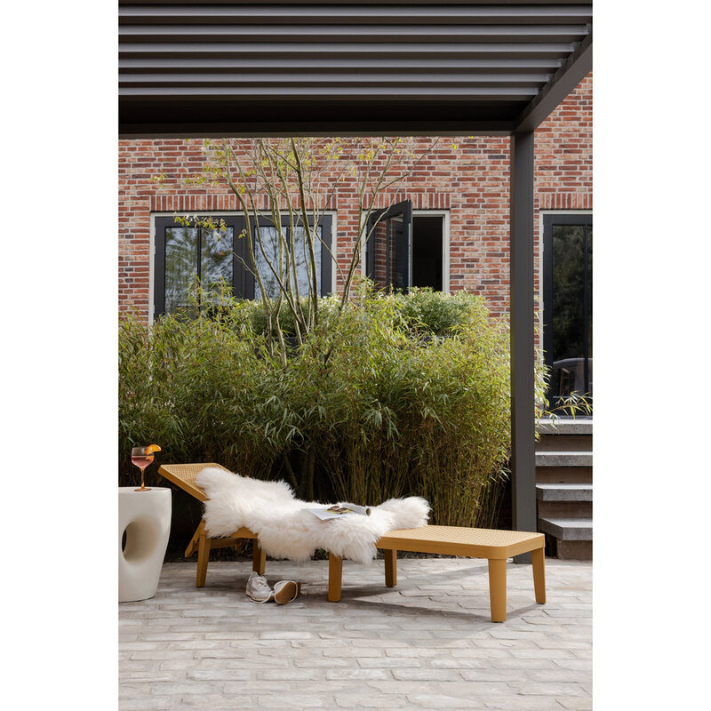 WOOOD-collectie Jinte Lounger Garden Plastic Yellow