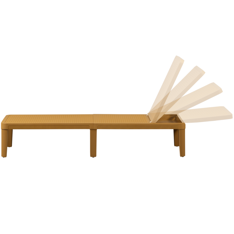 WOOOD-collectie Jinte Lounger Garden Plastic Yellow