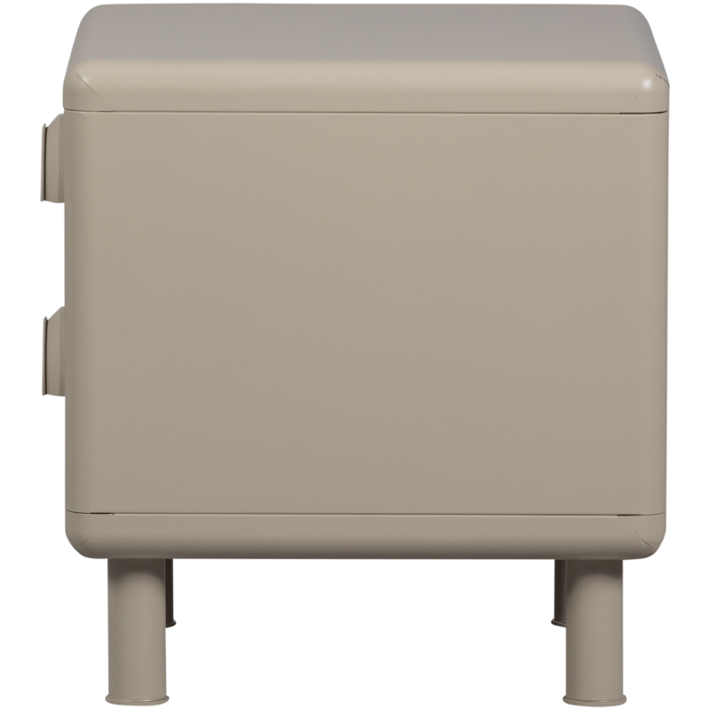 WOOOD-collectie Rune Ladekast/Nachtkastje 2 Lades Metaal Zand