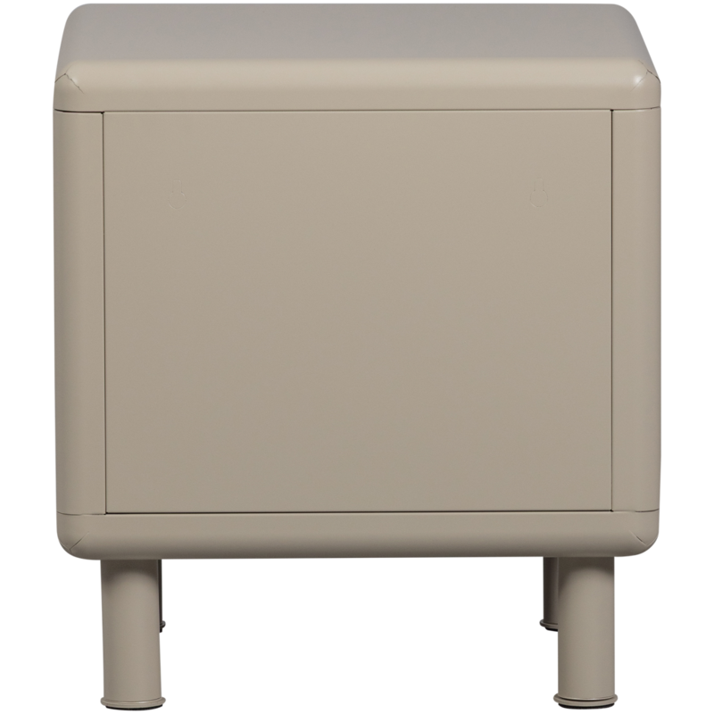 WOOOD-collectie Rune Ladekast/Nachtkastje 2 Lades Metaal Zand