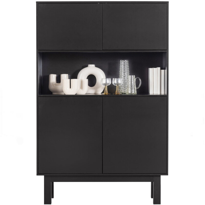 WOOOD-collectie FINCA BUFFET-/ DRANKKAST GRENEN DIEPZWART [fsc]