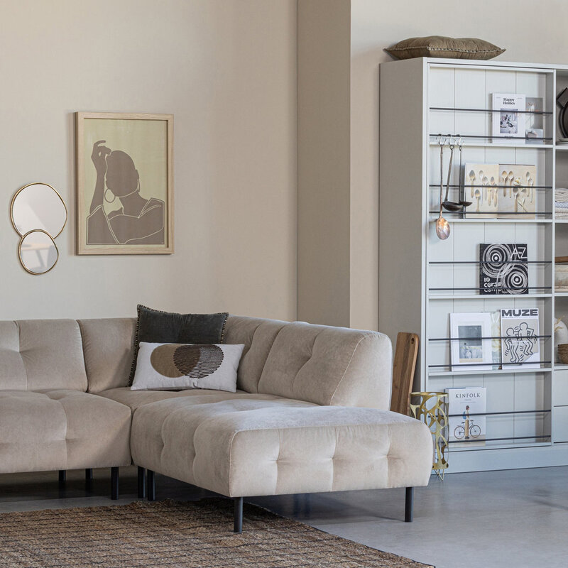 WOOOD-collectie Lloyd Corner Sofa Right Washed Velvet Sea Salt