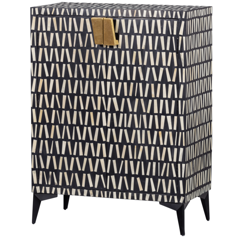 WOOOD-collectie Menne Cabinet Wood Black/white