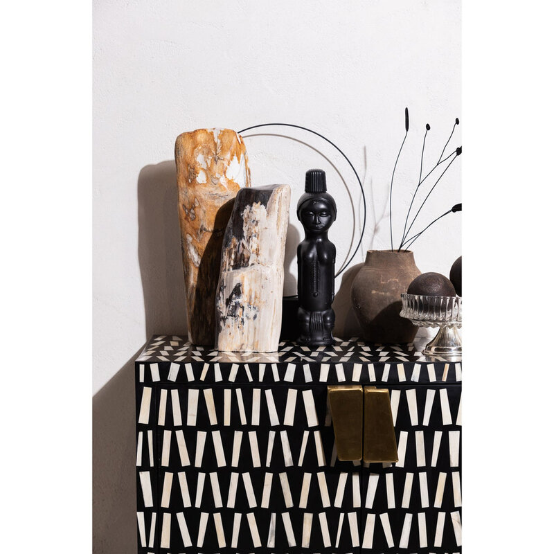 WOOOD-collectie Menne Cabinet Wood Black/white
