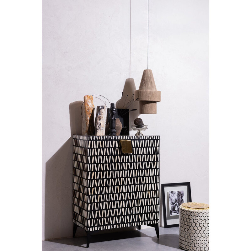WOOOD-collectie Menne Opbergkast Zwart/wit
