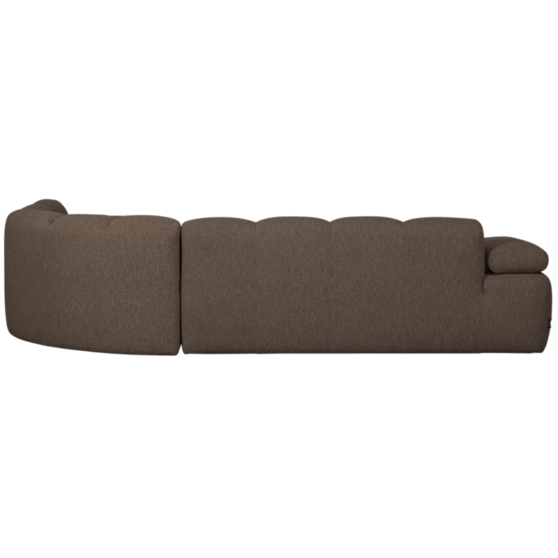 WOOOD-collectie Mojo Hoekbank Rechts Boucle Bruin Melange