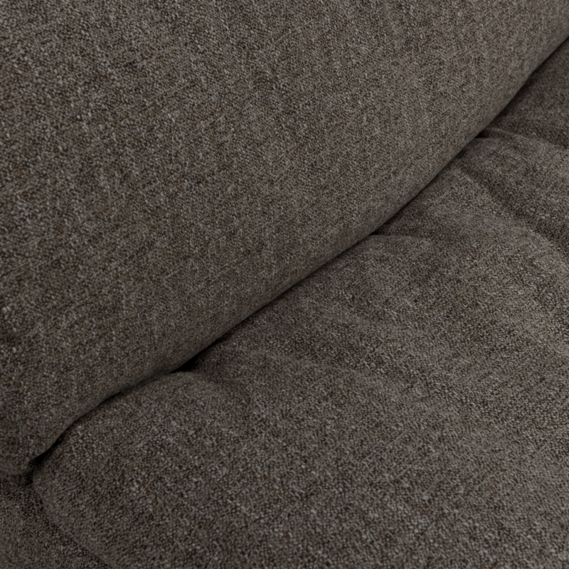 WOOOD-collectie Baggy 2-Zits Bank Geweven Stof Warmgrijs Melange