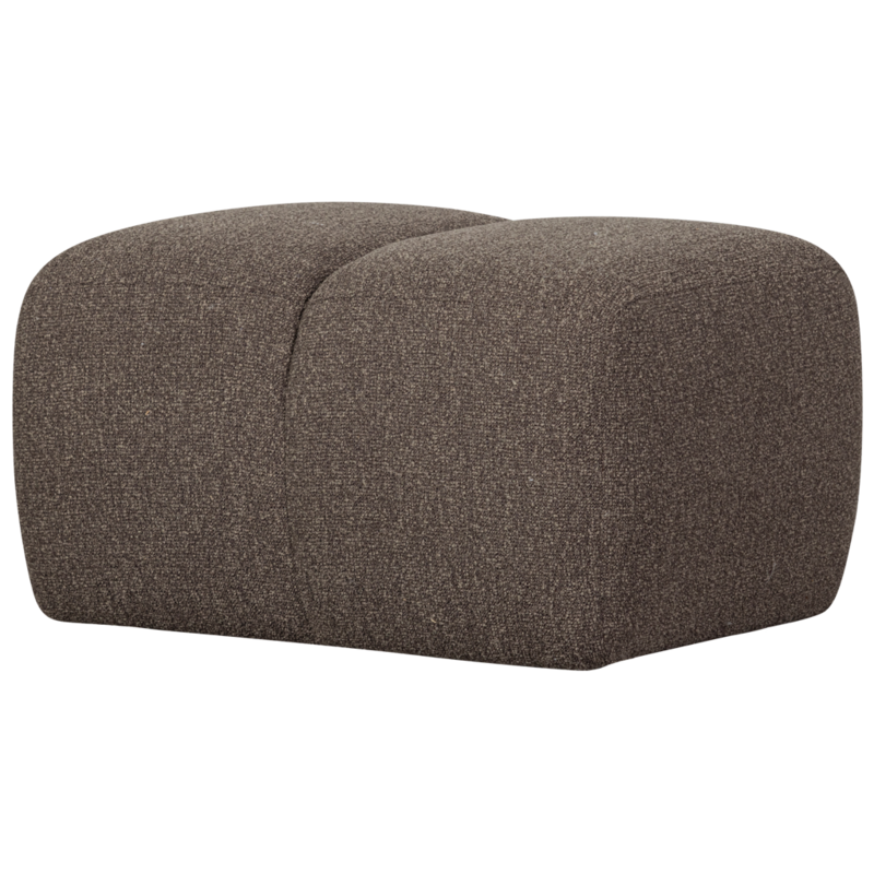 WOOOD-collectie Mojo Poef 45X80X60Cm Boucle Bruin Melange