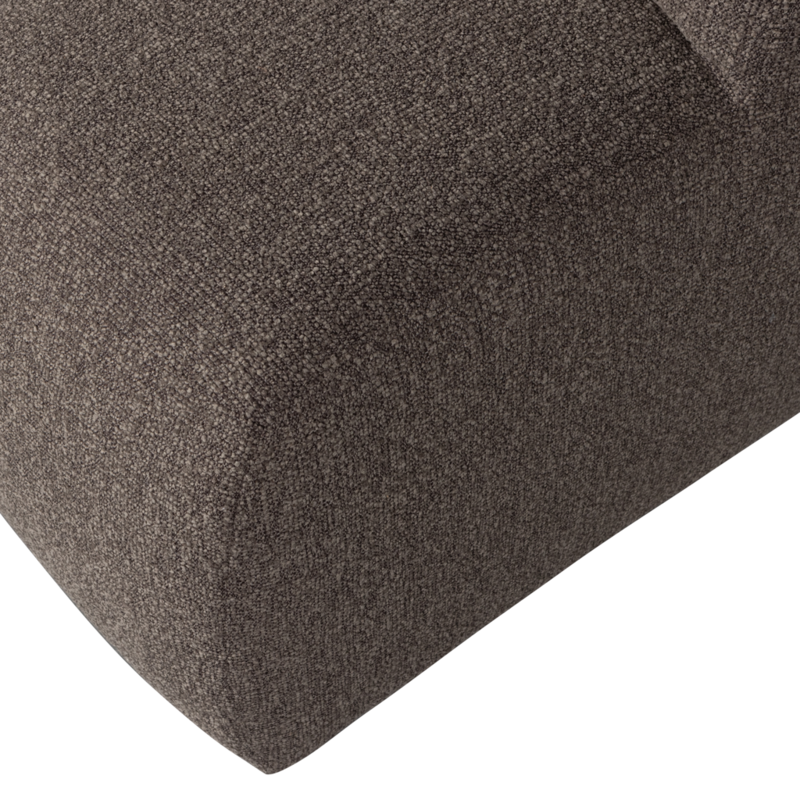 WOOOD-collectie Mojo Poef 45X80X60Cm Boucle Bruin Melange