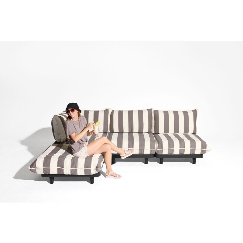 Fatboy-collectie  paletti set large Stripe Cacao Left incl. table