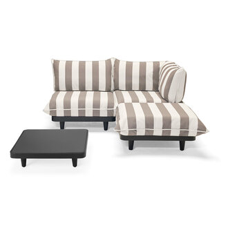 Fatboy Loungeset Paletti medium Stripe Cacao right incl. tafel antraciet