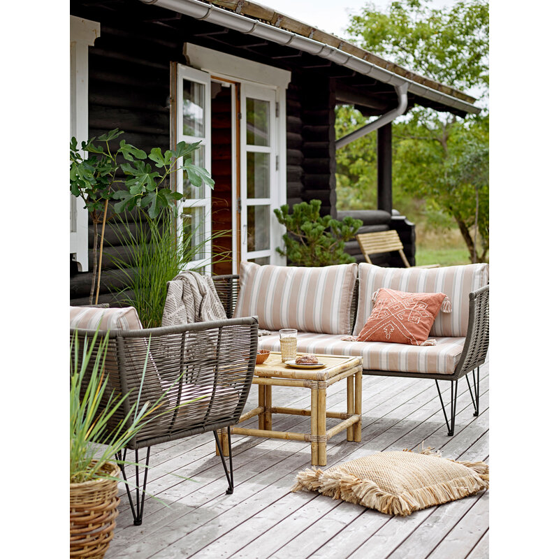 Bloomingville-collectie Loungestoel Mundo groen metaal
