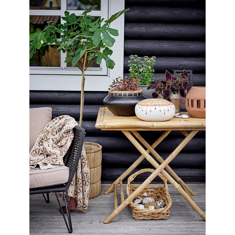 Bloomingville-collectie Mundo Lounge Chair, Black, Metal