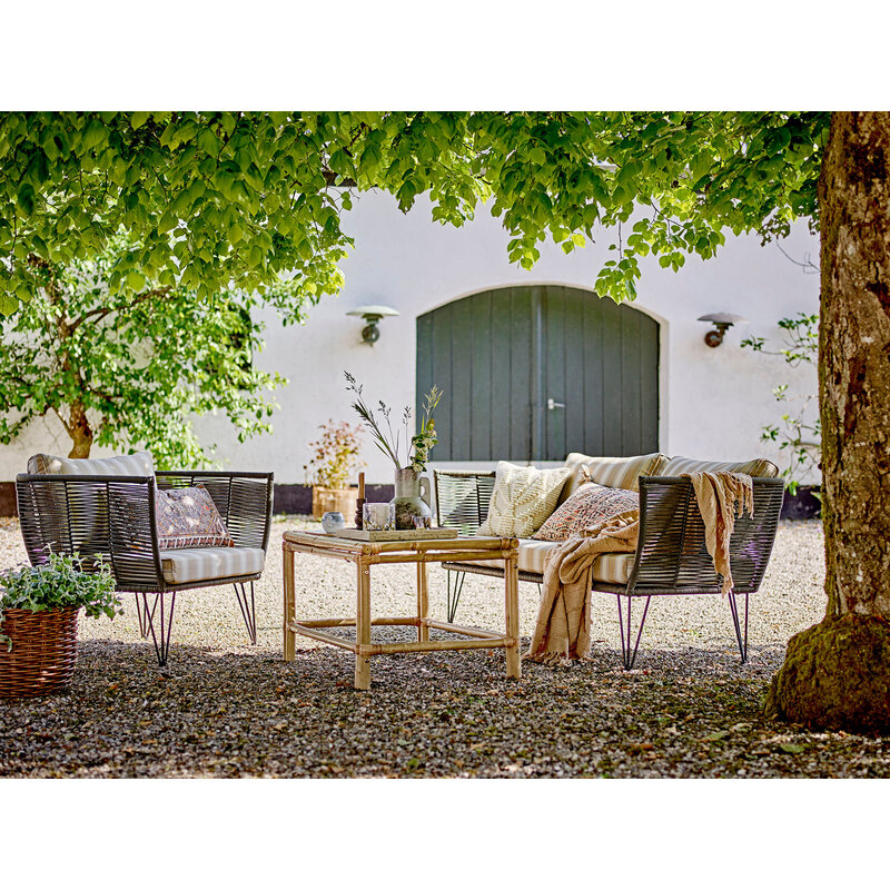 Bloomingville-collectie Mundo Lounge Chair, Black, Metal