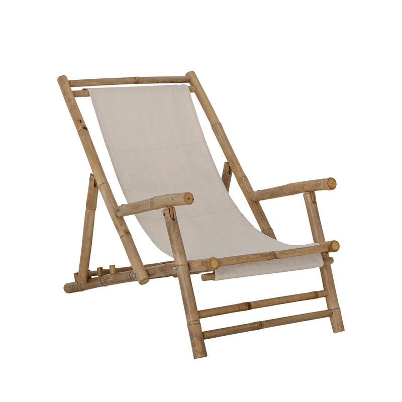 Bloomingville-collectie Korfu Deck Chair, Nature, Bamboo