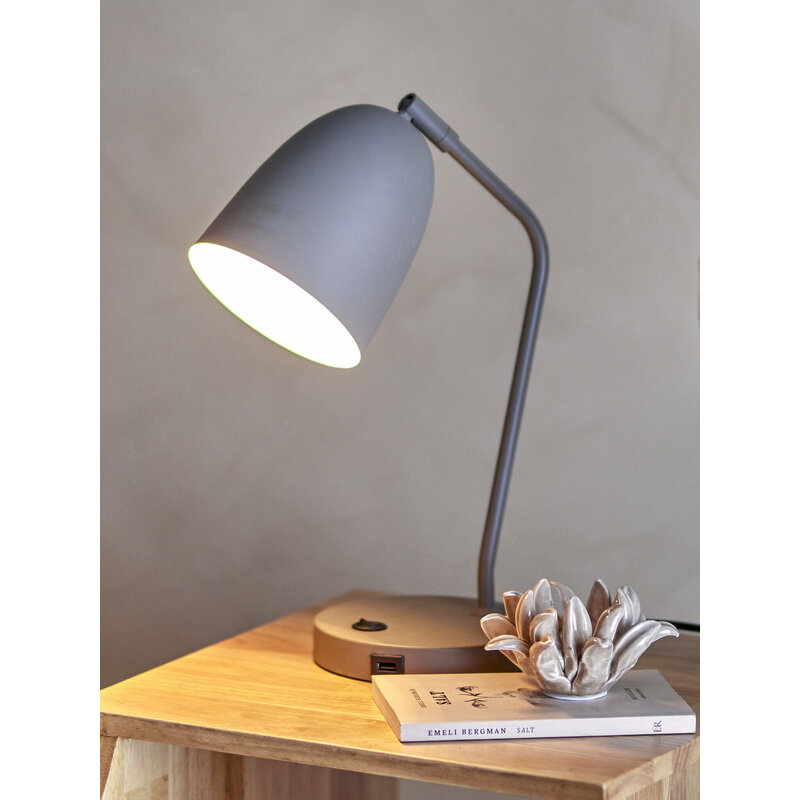 Bloomingville-collectie Lemar Table lamp Grey Metal - Copy