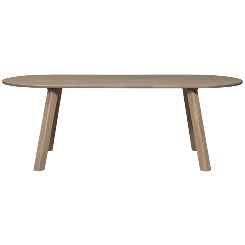 WOOOD-collectie Tablo Eettafel Ovaal Vl 220X90Cm Pebble Grey [Fsc]