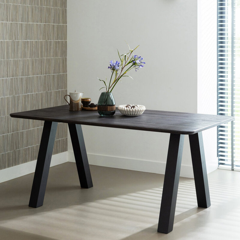 WOOOD-collectie Tablo Eettafel Afgerond Vl 160X90Cm Mystic Brown [Fsc]