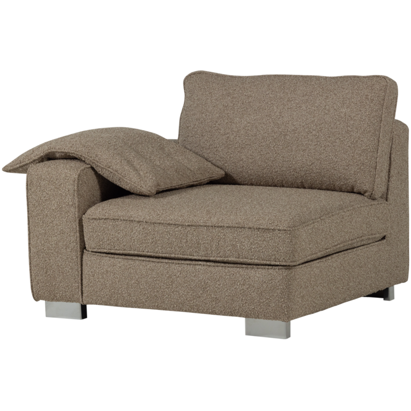 vtwonen-collectie Lazy 1-Zits Element Met Arm Links Boucle Zand