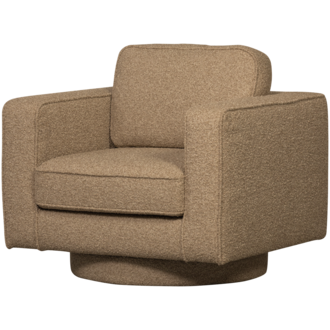 vtwonen Lazy Draaifauteuil Boucle Bruin