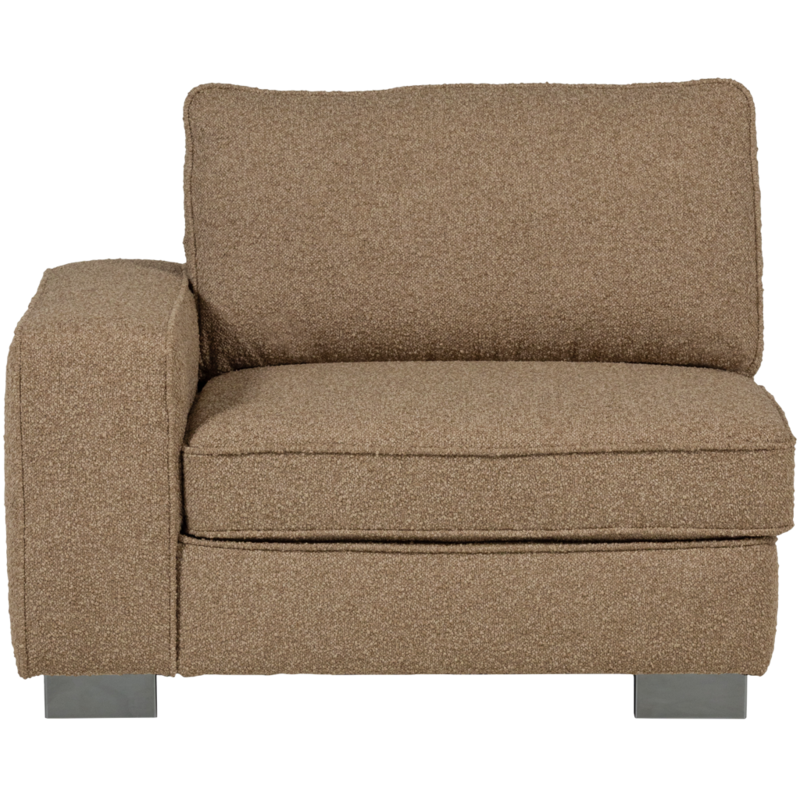 vtwonen-collectie Lazy 1-Zits Element Met Arm Links Boucle Bruin