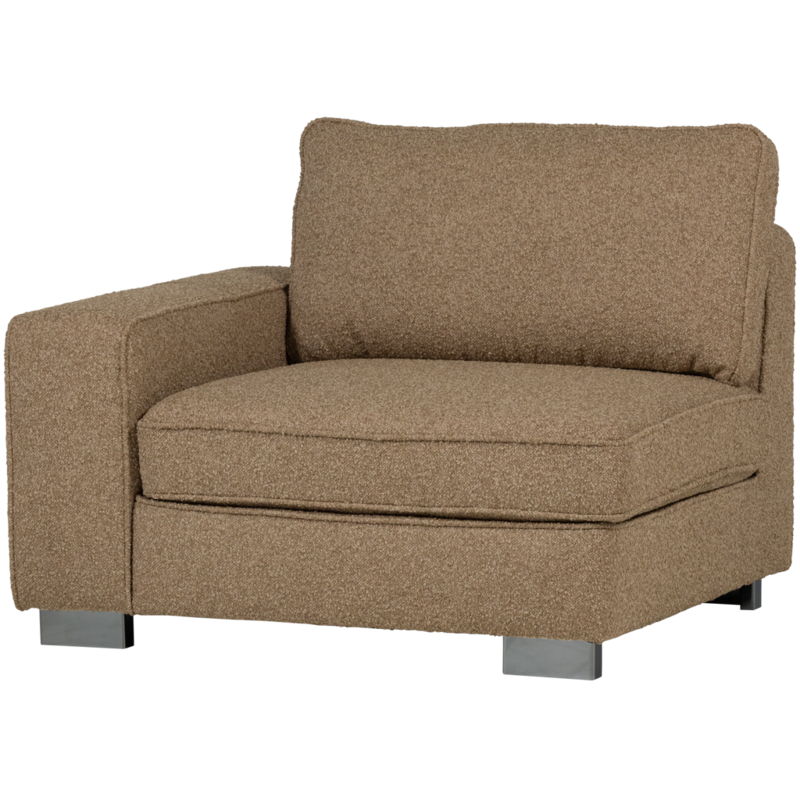 vtwonen-collectie Lazy 1-Zits Element Met Arm Links Boucle Bruin