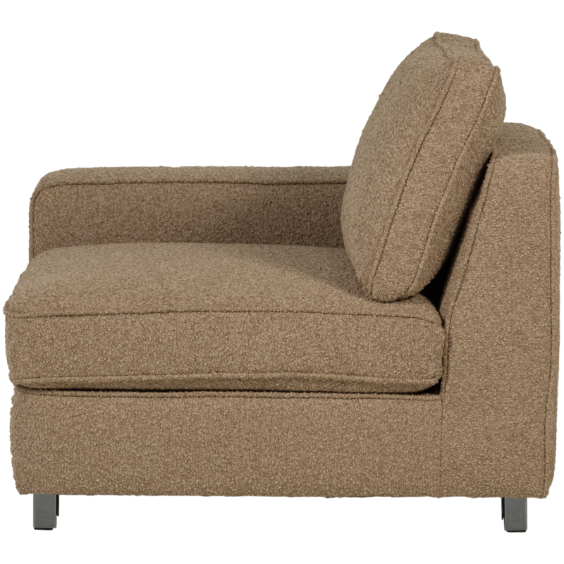 vtwonen-collectie Lazy 1-Zits Element Met Arm Links Boucle Bruin