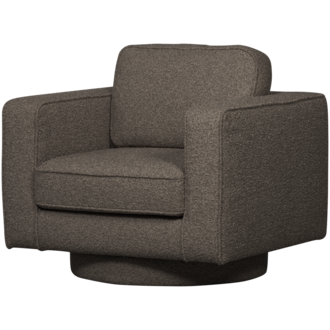 vtwonen Lazy Draaifauteuil Boucle Antraciet