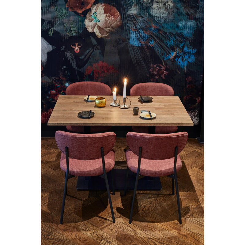 WOOOD-collectie Tablo Eettafel Recht Vl 120X80Cm Cashmere Brown [Fsc]