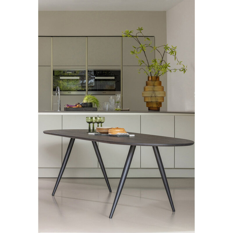 WOOOD-collectie Tablo Eettafel Ovaal Vl 220X90Cm Mystic Brown [Fsc]