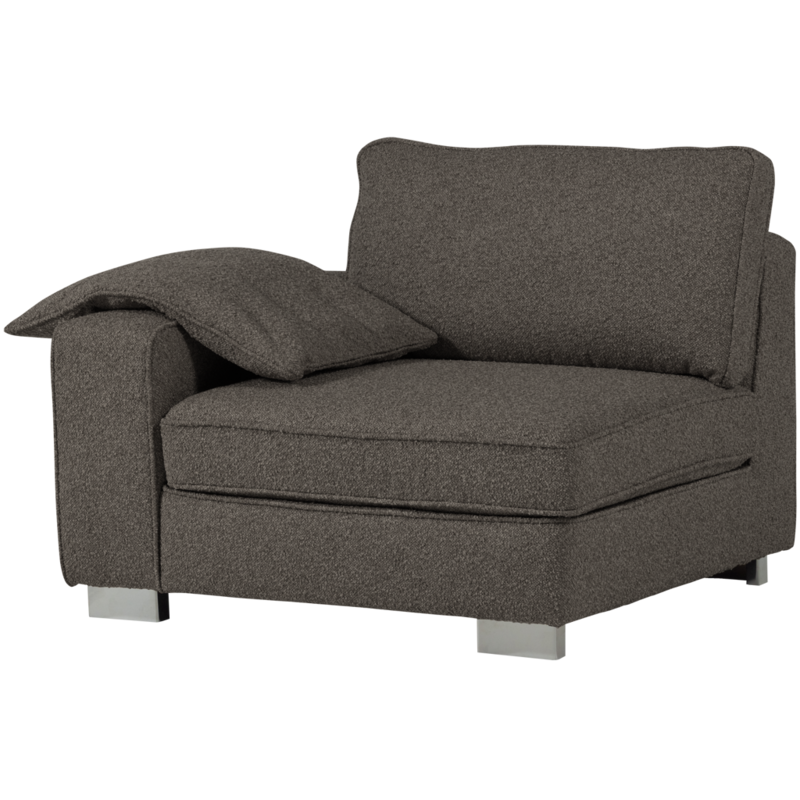 vtwonen-collectie Lazy 1-Zits Element Met Arm Links Boucle Antraciet