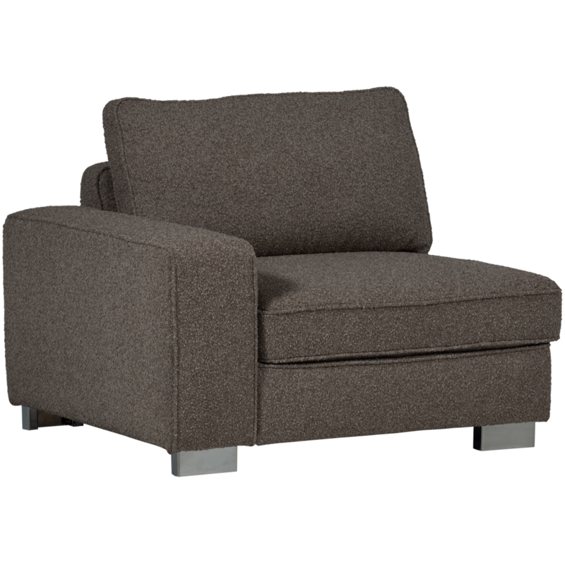 vtwonen-collectie Lazy 1-Zits Element Met Arm Links Boucle Antraciet