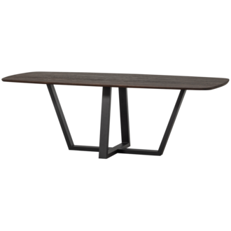 WOOOD Tablo Eettafel Deens Ovaal Dl 220X100Cm Mystic Brown [Fsc]