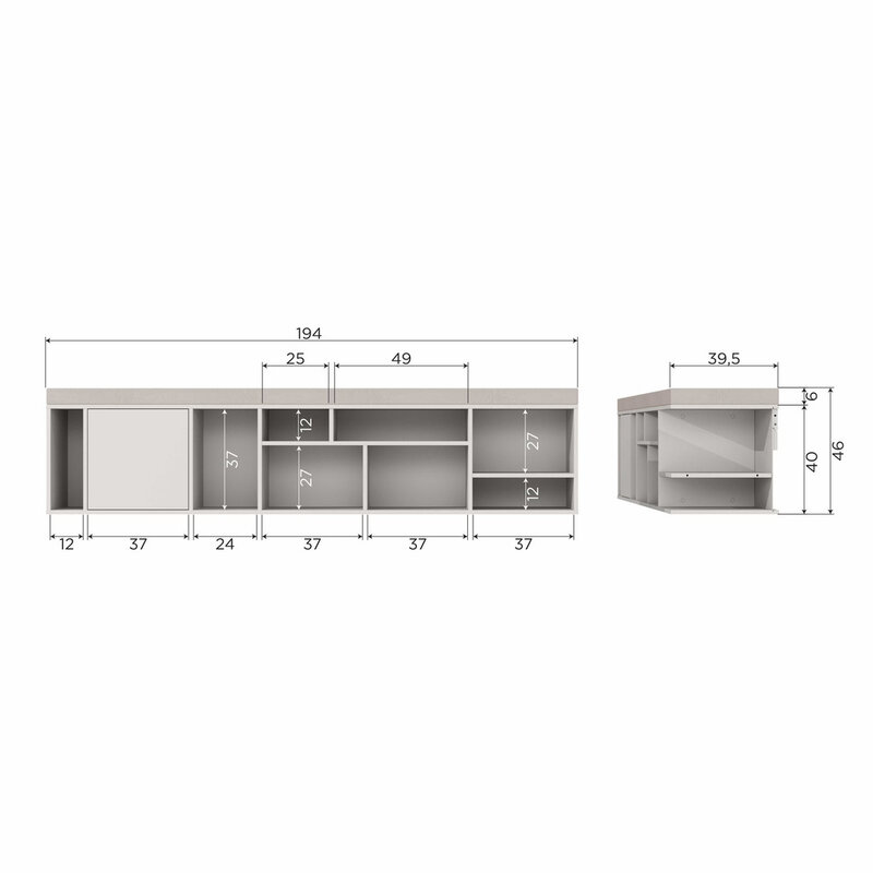 vtwonen-collectie Letterba(N)K Xl Bankje Grenen Dust Incl Zitkussen [Fsc]
