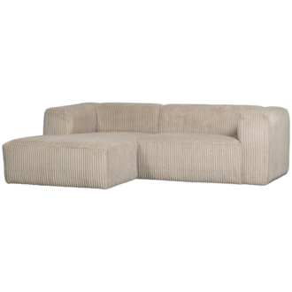 WOOOD Bean Chaise Longue Links Grove Ribstof Travertin WOOOD Bean Chaise Longue Links Grove Ribstof Travertin