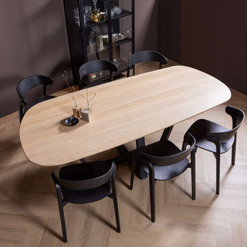 WOOOD-collectie Tablo Eettafel Organisch Dl 220X100Cm Transparant [Fsc]