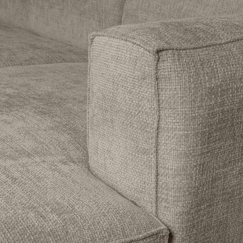 WOOOD-collectie Bean Chaise Longue Rechts Grove Melange Travertin