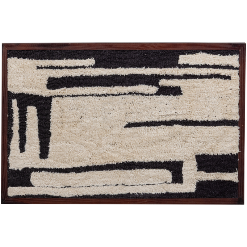 WOOOD-collectie ANKA WANDDECO KATOEN ZWART/WIT